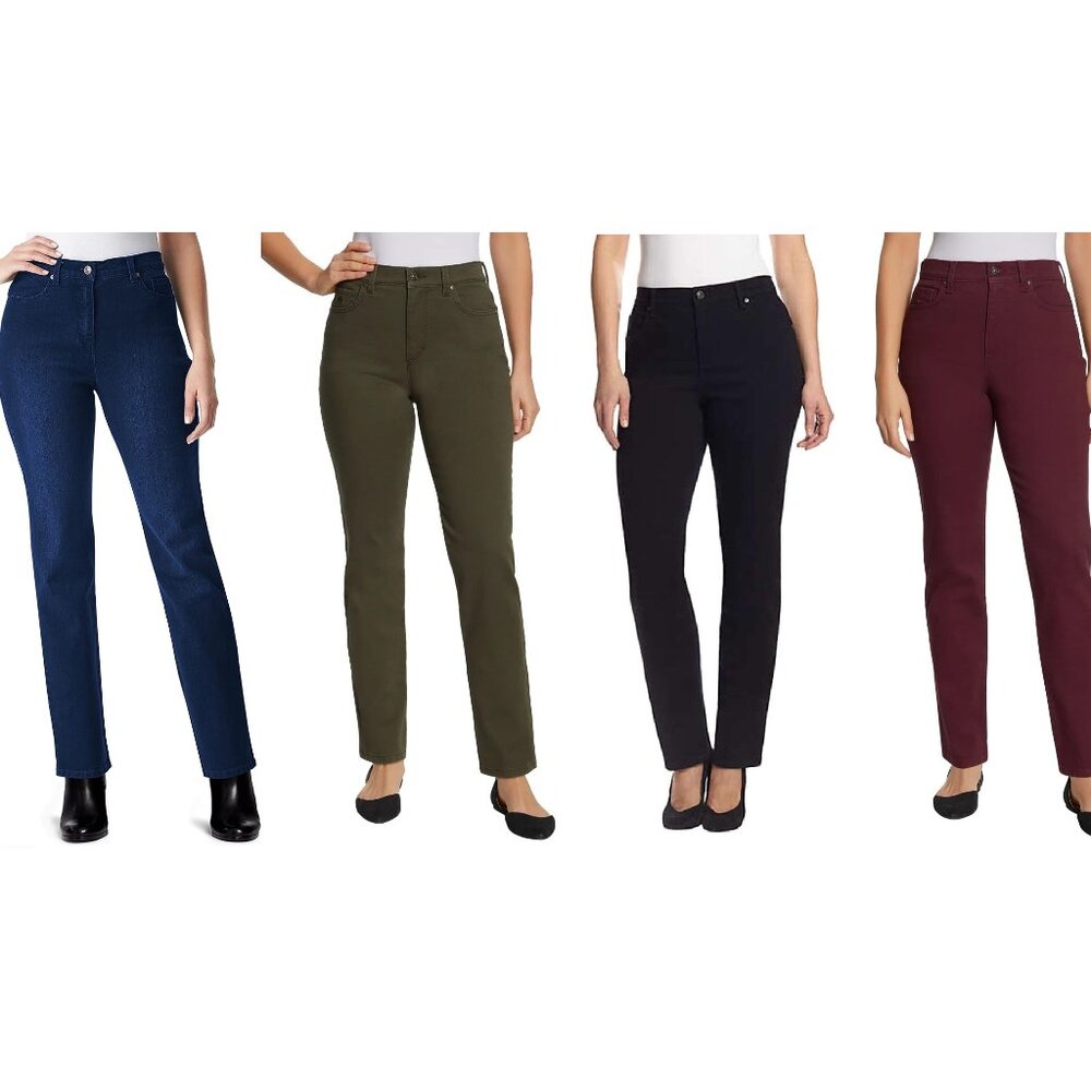 NWT Gloria Vanderbilt Womens Amanada Tapered Hi-Rise Pants Size 8-16 $65 11HL164